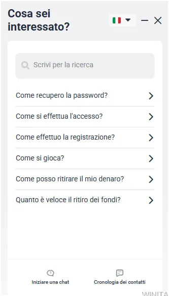 Bonus Winnita Italia — Codice Promo e Offerta Senza Deposito